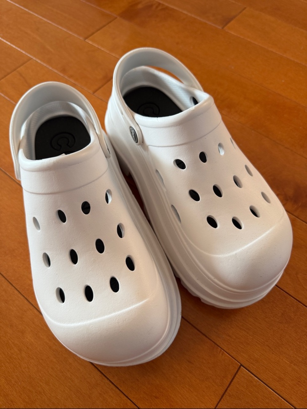 White Slip-On Clog Shoes